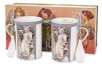 Kpl.Dwóch Kubków porcelana wys.10,5cm  12,5cm