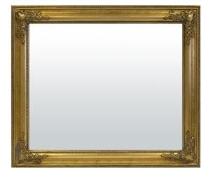 Lustro Złote Ozdobne, Drewniana Rama, 62x72x3 cm