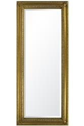 Lustro prostokątne złote drewniane 55x135x4 cm