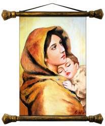 Obraz "Maryja" ręcznie malowany 55x68cm