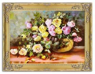 Obraz "Roze" ręcznie malowany 63x84cm