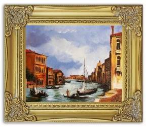 Obraz "Wenecja" ręcznie malowany 27x32cm
