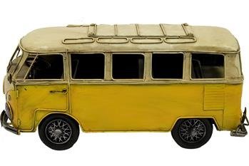 Replika auta Autobus STARY  OGÓREK Metalowy Żółty 