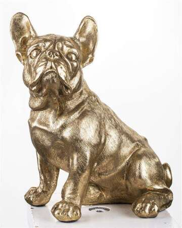Figurka Pies złota tworzywo sztuczne 27x21x14 cm