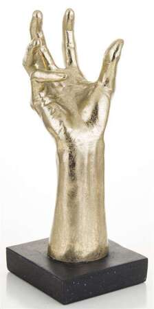 Figurka złota ręka z kryształową kulą 35x13x13 cm