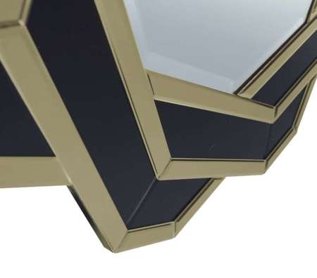 Lustro Silvia Champagne 80 cm złota geometryczna rama