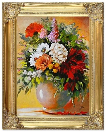 Obraz "Bukiety mieszane " ręcznie malowany 39x56cm