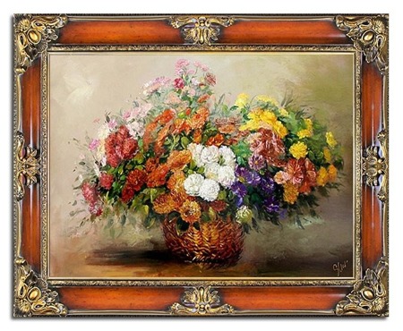 Obraz "Bukiety mieszane " ręcznie malowany 75x95cm