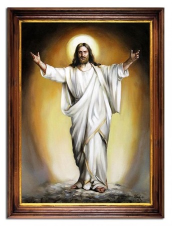 Obraz - Chrystus olejny, ręcznie malowany 64x84cm