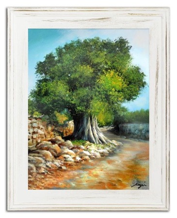 Obraz "Drzewa oliwne" ręcznie malowany 37x47cm