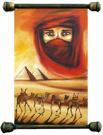 Obraz - Egipt - olejny, ręcznie malowany 55x68cm