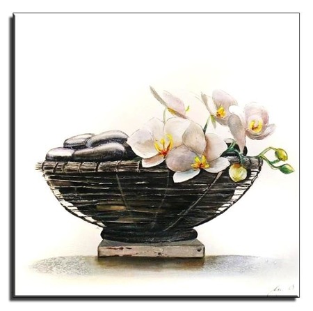 Obraz "Feng shui" ręcznie malowany 90x90cm