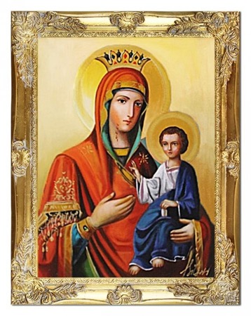 Obraz - Maryja - olejny, ręcznie malowany 37x47cm