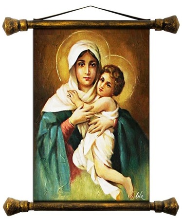 Obraz "Maryja" ręcznie malowany 54x82cm