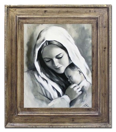 Obraz "Maryja" ręcznie malowany 72x82cm