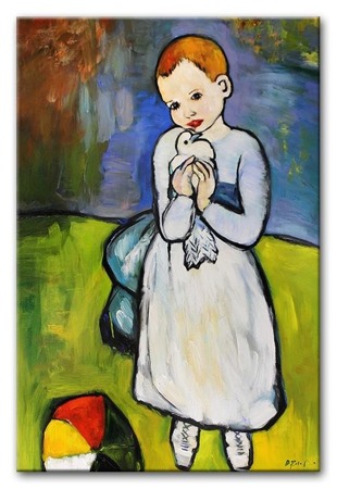 Obraz "Pablo Picasso, Salvador Dali i inni" ręcznie malowany 50x70 cm
