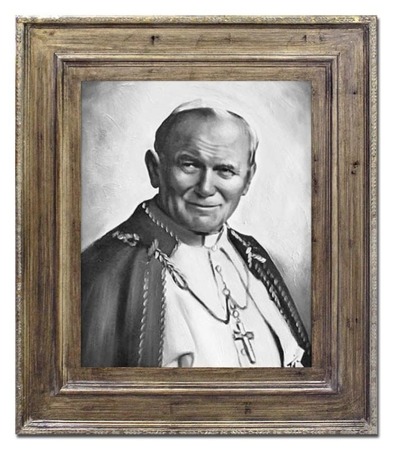 Obraz "Papież Jan Paweł II" ręcznie malowany 72x82cm