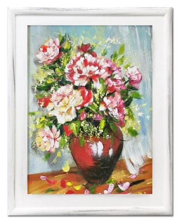 Obraz "Piwonie" ręcznie malowany 39x49cm