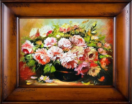 Obraz "Piwonie" ręcznie malowany 76x96cm