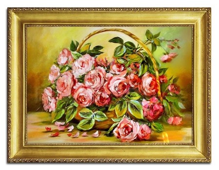 Obraz "Roze" ręcznie malowany 64x84cm