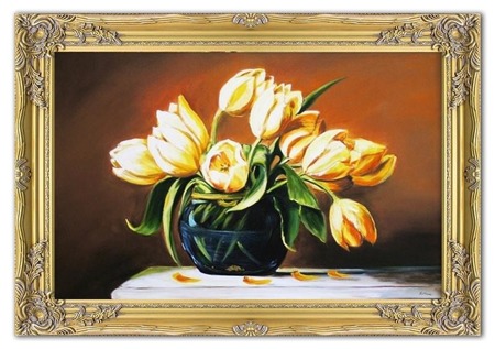 Obraz "Tulipany" ręcznie malowany 76x106cm