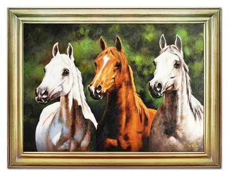 Obraz "Zwierzęta" ręcznie malowany 63x84cm