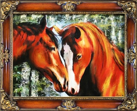 Obraz "Zwierzęta" ręcznie malowany 75x95cm