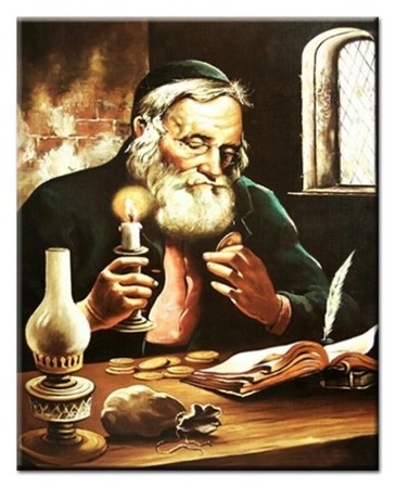Obraz - Żyd na szczęście 20x25cm