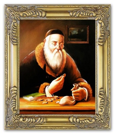 Obraz "Żyd na szczęście" reprodukcja 27x32cm