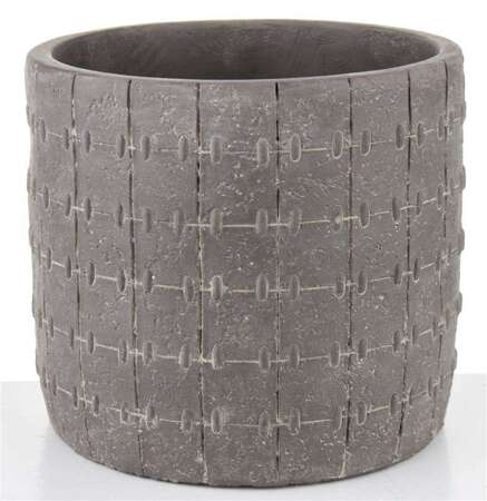 Osłonka ceramiczna brązowa kwadratowa H: 12.5 cm