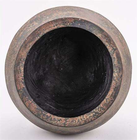 Osłonka ceramiczna na drewnianym stojaku H:49,5 cm