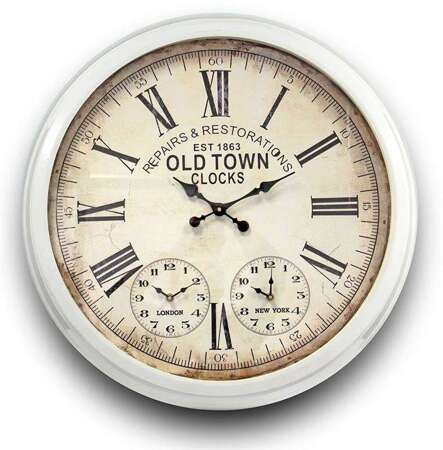 Zegar Ścienny Retro Old Town Duży 70x70cm