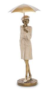 Figurka Kobieta pod parasolem tworzywo 37x16x16 cm