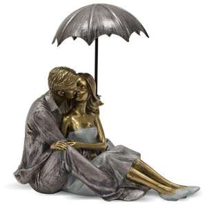 Figurka Siedząca Para pod parasolką 17x18cm
